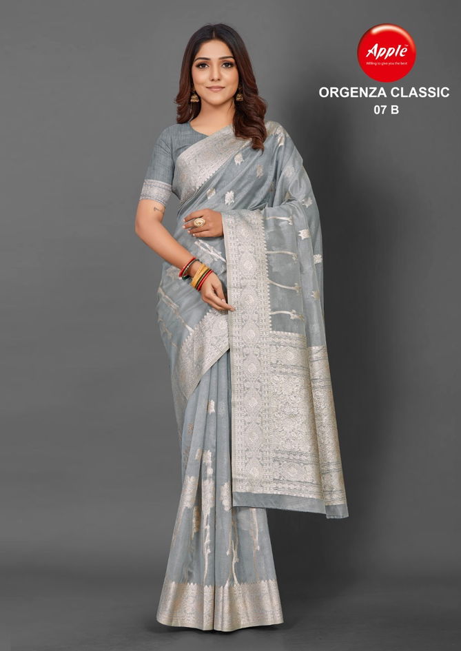 Apple Organza Classic 7 Ethnic Wear Printed Organza Sarees
